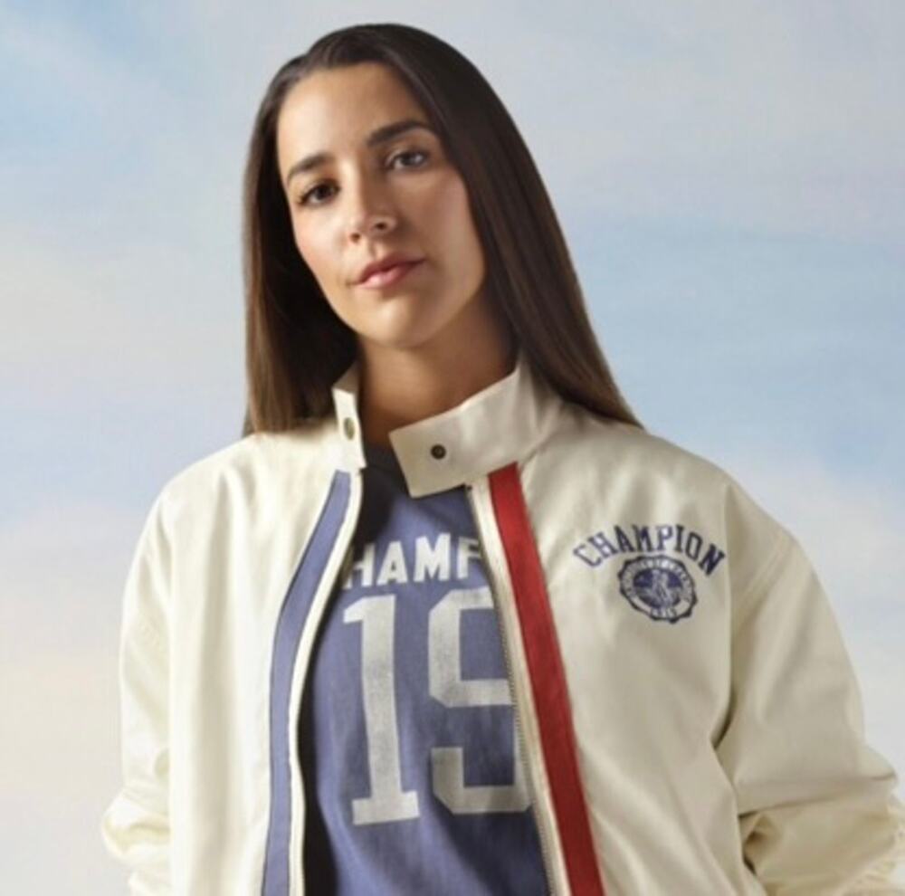 Champion Cropped Track Windbreaker Jacket Striped Sporty Off-Duty Off-White M